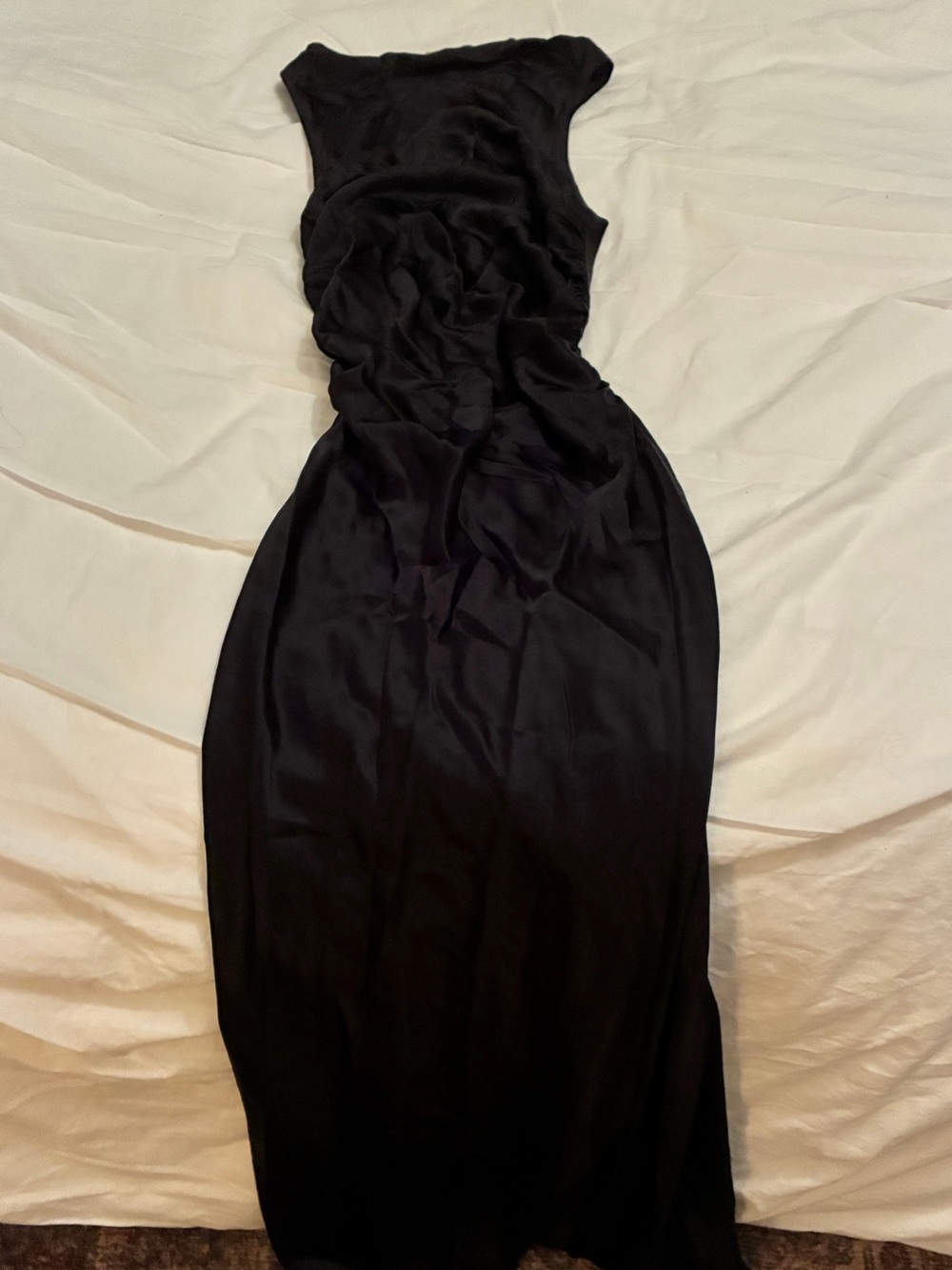 Banana Republic Black Satin Cross-Back Backless Dress - Picture 4 of 6